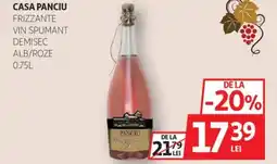 Auchan Casa panciu frizzante vin spumant demisec alb/roze Ofertă