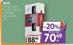 Auchan Jidvei vinars vsop pachet cadou + 2 pahare Ofertă