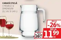 Auchan Carafă sticlă Ofertă