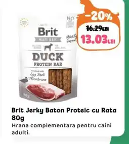 Animax Brit Jerky Baton Proteic cu Rata Ofertă