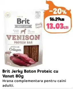 Animax Brit Jerky Baton Proteic cu Vanat Ofertă