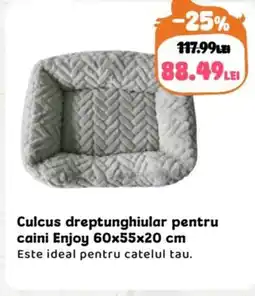 Animax Culcus dreptunghiular pentru caini Enjoy Ofertă