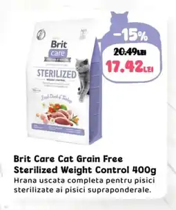 Animax Brit Care Cat Grain Free Sterilized Weight Control Ofertă