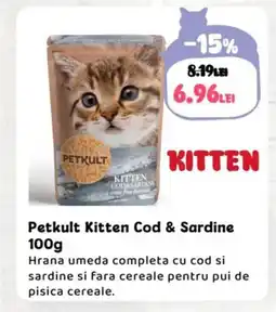 Animax Petkult Kitten Cod & Sardine Ofertă