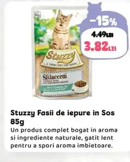 Animax Stuzzy Fasii de iepure in Sos Ofertă