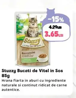 Animax Stuzzy Bucati de Vitel in Sos Ofertă