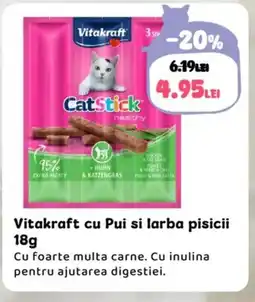 Animax Vitakraft cu Pui si larba pisicii Ofertă