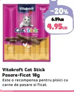 Animax Vitakraft Cat Stick Pasare-Ficat Ofertă