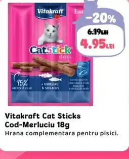 Animax Vitakraft Cat Sticks Cod-Merluciu Ofertă