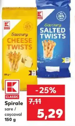 Kaufland Spirale sare / caşcaval Ofertă