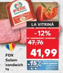 Kaufland FOX Salam sandwich Ofertă