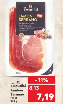 Kaufland Jambon Seranno feliat Ofertă