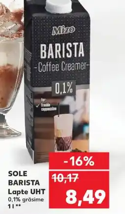Kaufland SOLE BARISTA Lapte UHT 0,1% Ofertă