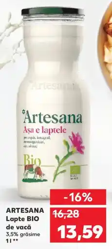 Kaufland ARTESANA Lapte BIO de vacă Ofertă