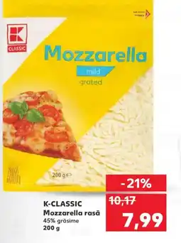 Kaufland K-CLASSIC Mozzarella rasă Ofertă