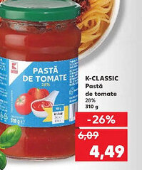 Kaufland K-CLASSIC Pastă de tomate 28% Ofertă