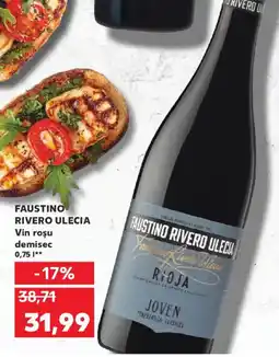 Kaufland FAUSTINO RIVERO ULECIA Vin roşu demisec Ofertă