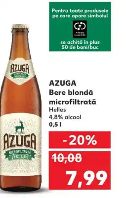 Kaufland AZUGA Bere blondă microfiltrată Ofertă