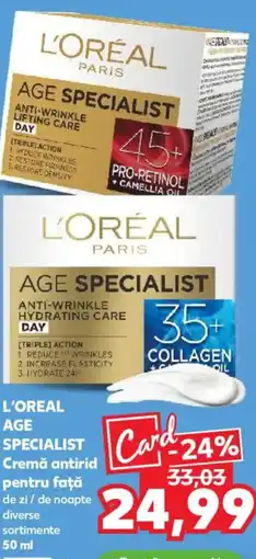 Kaufland L'OREAL AGE SPECIALIST Cremă antirid pentru faţă Ofertă