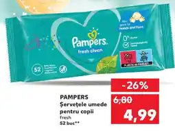 Kaufland PAMPERS Şerveţele umede pentru copii fresh Ofertă