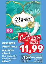 Kaufland DISCREET Absorbante protecţie zilnică Ofertă