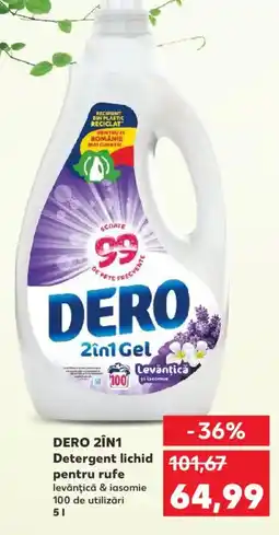 Kaufland DERO 2ÎN1 Detergent lichid pentru rufe Ofertă