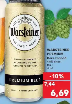 Kaufland WARSTEINER PREMIUM Bere blondă Ofertă