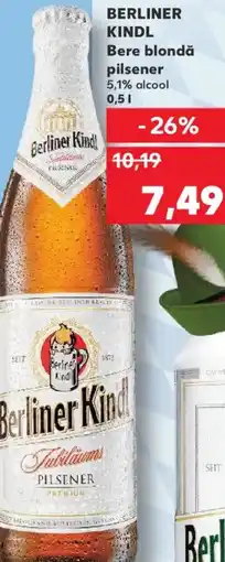 Kaufland BERLINER KINDL Bere blondă pilsener Ofertă