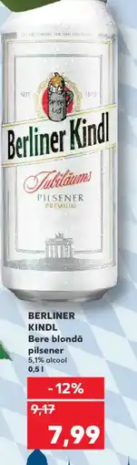 Kaufland BERLINER KINDL Bere blondă pilsener Ofertă