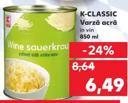 Kaufland K-CLASSIC Varză acră în vin Ofertă