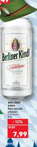 Kaufland Berliner Kindl Bere blondă pilsener Ofertă