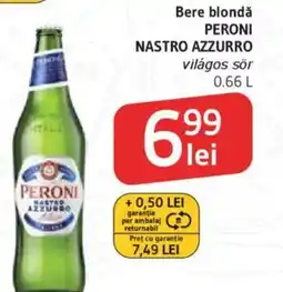 Supeco Bere blondǎ PERONI NASTRO AZZURRO Ofertă