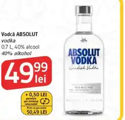 Supeco Vodcă ABSOLUT vodka Ofertă