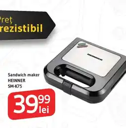 Supeco Sandwich maker HEINNER SM-K75 Ofertă