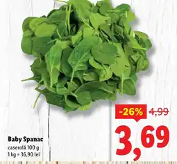 Lidl Baby Spanac Ofertă