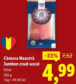 Lidl Cămara Noastră Jambon crud-uscat Ofertă