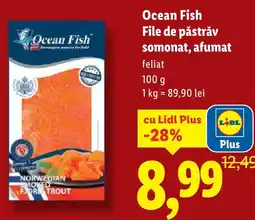 Lidl Ocean Fish File de păstrăv somonat, afumat feliat Ofertă