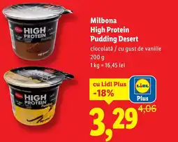 Lidl Milbona High Protein Pudding Desert Ofertă