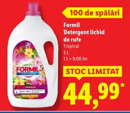 Lidl Formil Detergent lichid de rufe Tropical Ofertă