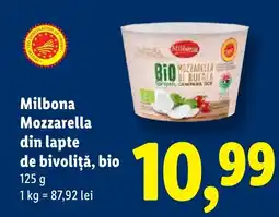 Lidl Milbona Mozzarella din lapte de bivoliţă, bio Ofertă