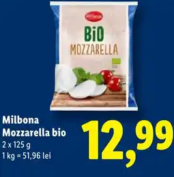 Lidl Milbona Mozzarella bio Ofertă