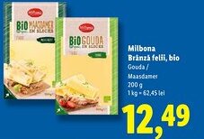 Lidl Milbona Brânză felii, bio Gouda / Maasdamer Ofertă