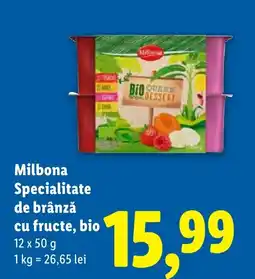Lidl Milbona Specialitate de brânză cu fructe, bio Ofertă