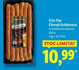 Lidl Cris-Tim Cârnaţi Grătărescu Ofertă
