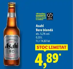 Lidl Asahi Bere blondă Ofertă