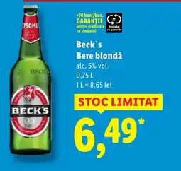 Lidl Beck's Bere blondǎ Ofertă