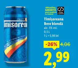 Lidl Timişoreana Bere blondă Ofertă