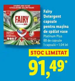 Lidl FAIRY Detergent capsule pentru mașina de spălat vase Ofertă