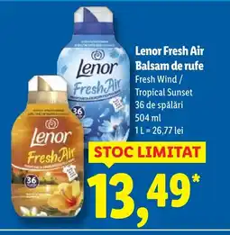 Lidl Lenor Fresh Air Balsam de rufe Ofertă