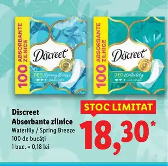 Lidl Discreet Absorbante zilnice Ofertă
